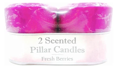 Pillar Candles,2x,Purple Scented, 45 hrs.Operating Time,2.8"d x 2.8"h, Jo-ann's - image 1 of 4