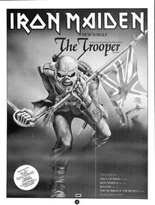 1983 Advert for IRON MAIDEN Single The Trooper Original Music Print Ad Ephemera - Imagen 1 de 1