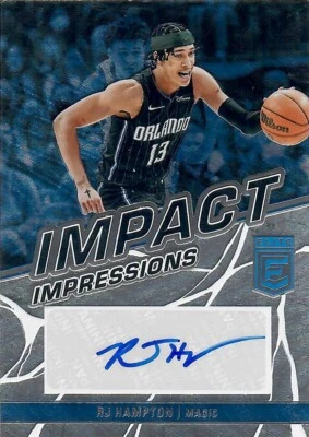 2022-23 Panini Donruss Elite Impact Impressions RJ Hampton AUTO # II-RJH - Image 1 of 2