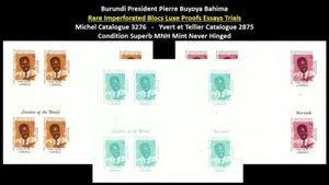 Liberia 1999 Burundi President Pierre Buyoya Bahima Set x3 Imperf Bloc MNH - Picture 1 of 4