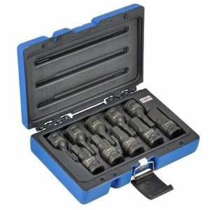 TRAX 10pc Hex Allen Bit 4-19mm 1/2'' Deep Air Impact Socket Set Made in Taiwan - Picture 1 of 3