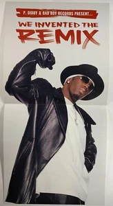 P. DIDDY We Invented The Remix 12x24 PÓSTER PROMOCIONAL Plano Discos de Bad Boy - Imagen 1 de 2