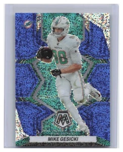 Mike Gesicki 2022 Mosaic Football - Blue Sparkle #123 - Miami Dolphins - Picture 1 of 2