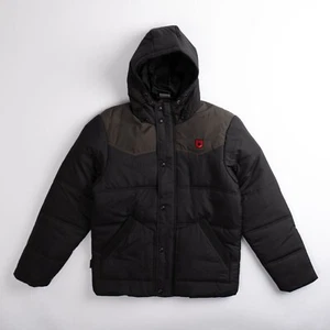 UNSUNGHERO MENS PADDED / QUILTED HOODED JACKET BLACK - L'HOSTE - Picture 1 of 4