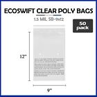 50 9X12 Ecoswift Self Seal Suffocation Warning Clear Poly Bags Free Shipping