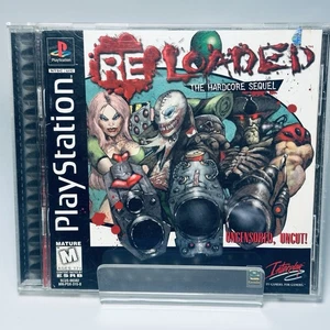 Reloaded The Hardcore Sequel PlayStation 1 PS1 Black Label CIB Video Game - Picture 1 of 4