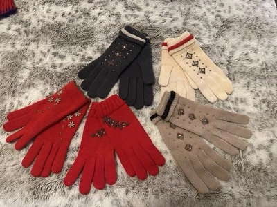 Lote Si 5 Pares Guantes De Lana Japón Años 50 De Colección Marshall Fields Shalimar Sin Usar Foto 1 de 4