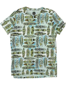 MAUI AND SONS Mens Abstract Pattern T-Shirt Top Medium Blue Cotton CR06 - Picture 1 of 4