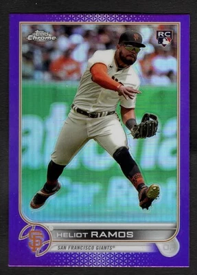 2022 Heliot Ramos Topps Chrome Baseball Purple Rookie RC Giants USC194 - Image 1 of 2