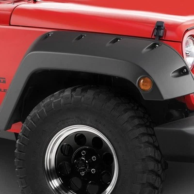For Jeep Wrangler JK 18 Bushwacker Pocket Style Matte Black Front Fender Flares Foto 1 de 4