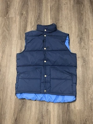 Vintage 80s 90s White Stag Ski Vest Mens M Puffy Blue USA Made Nylon Puffer - Image 1 of 4