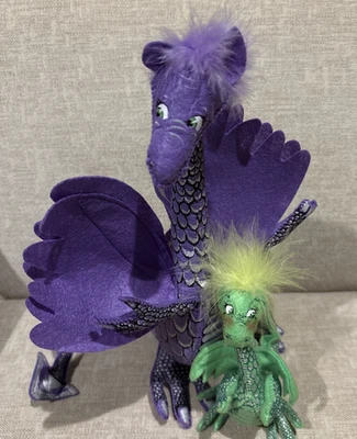 Куклы Annalee редкие 7 дюймов лайм зеленый дракон 2004 и бонус 12 дюймов фиолетовый дракон 2020 новые без ценников - Изображение 1 из 4