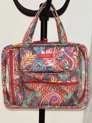 Vera Bradley Organizador de Cosméticos de Viaje Cuatro Piezas Cachemira en el Paraíso - LN Foto 1 de 4
