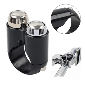 1" Lenkerschalter 2 Tasten Hupenlichtsteuerung für Harley Dyna Chopper - Bild 1 von 11