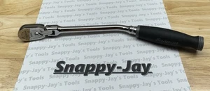 Snap-on Tools NEW DARK TITANIUM 3/8" Drive Soft Grip Bent Flex Ratchet FHBF80A - Picture 1 of 8