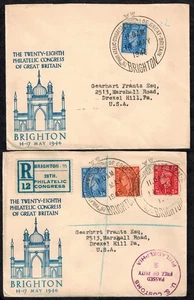 Great Britain 1946 Covers for the 28th Philatelic Congress of GB at Brighton - Picture 1 of 2