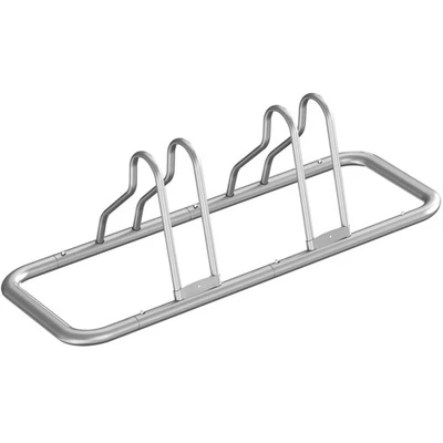 	Simple Houseware 2 Bike Bicycle Floor Parking Adjustable Storage Stand Silver	 - Image 1 of 4