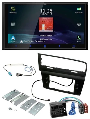 JVC USB Bluetooth 2DIN DAB MP3 Autoradio für VW Golf VII (ab 11/2012) - Bild 1 von 4