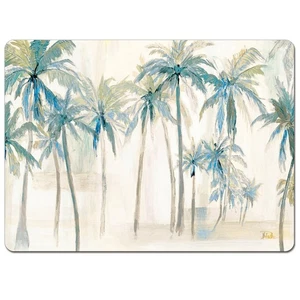 Paquete de 4 manteles individuales de tablero duro The Palms con respaldo protector de corcho - Imagen 1 de 7