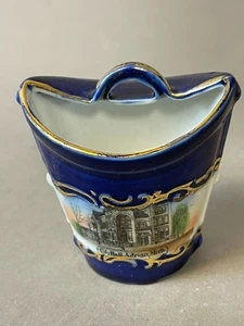 #61D Vtg Antique City Hall Adrian Michigan 1900s Souvenir China Toothpick Holder - Picture 1 of 10