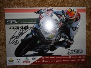 WSSP600 Glenn Van Straalen signierte Ducati Autogrammkarte - Bild 1 von 1