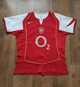 Arsenal 2004 2005 Home Soccer Jersey Football T Shirt Maglia Nike Women Size M - Picture 1 of 11