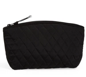 Vera Bradley Microfiber Medium Travel Cosmetic Bag Classic Black MSRP $55 New - Picture 1 of 2