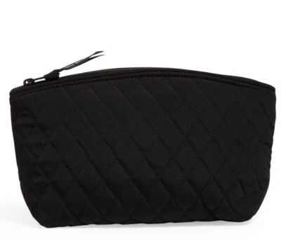 Bolso de cosméticos de viaje mediano de microfibra Vera Bradley clásico negro precio de venta sugerido por el fabricante $55 nuevo Foto 1 de 2