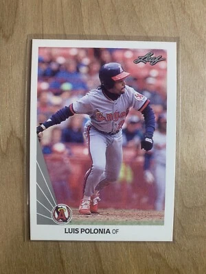 1990 Leaf Baseball Card #295 Luis Polonia - Image 1 of 2