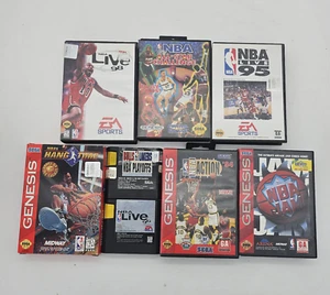 NBA Jam TE Hang Time Live 98 Star Lakers Sega Genesis Game Lot Bundle Collection - Picture 1 of 9