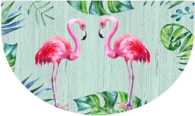 EVIEW Half Round Rubber Door Mat, Decorative Indoor Outdoor Doormat Non Slip Front Doo