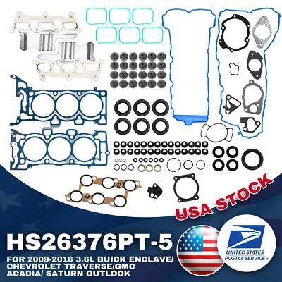 Juego de juntas de culata HS26376PT-5 para Chevrolet Tranverse Buick Enclave MLS 2009-2016 Foto 1 de 4