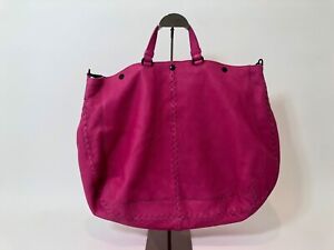 BOTTEGA VENETA Maxi Hobo Leather Bag in Hot Pink AUTHENTIC 