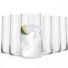 Krosno Hohe Gläser für Wasser Getränke Säfte | Set 6 | 540 ml | Spülmaschine
