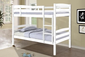 Tripoli Solid Wood Single 3FT Bunk Bed Frame Split Into Two Beds Children beds - Picture 1 of 4
