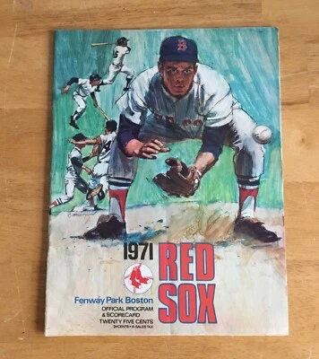 Boston Red Sox 1971 MLB Baseball Fenway Park Official Program and Scorecard - Image 1 of 3