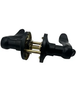 NEW Probrico Heavy Duty Privacy Lock Door Levers Square Plate Black DL12061BKBK - Picture 1 of 5