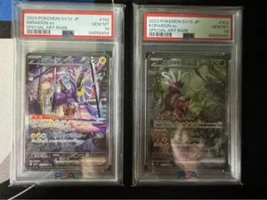 PSA 10 Pokemon Koraidon#103 Miraidon#102 Serial Set ex SAR 2 Card Japanese - Picture 1 of 6