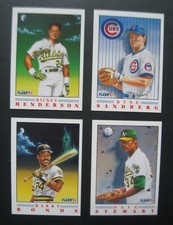 PROVISIONS Cards Set BARRY BONDS Rickey Henderson RYNE SANDBERG 1991 Fleer