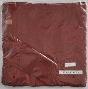 Silk Iridescent Chiffon Scarf, Sunset Rust, 17" x 72", 43" by 183 cm, 6 mm - Picture 1 of 3