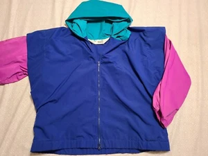 VINTAGE ANN ORIGINAL SEATTLE WINDBREAKER JACKET COAT COLORBLOCK ONE SIZE - Picture 1 of 7