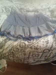 2X - blue and grey mini skirt - Picture 1 of 2