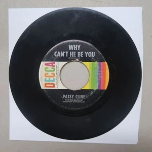 PATSY CLINE WHY CAN'T HE BE YOU/HEARTACHES DECCA RECORDS VINYL 45 VG 24-115 - Picture 1 of 2