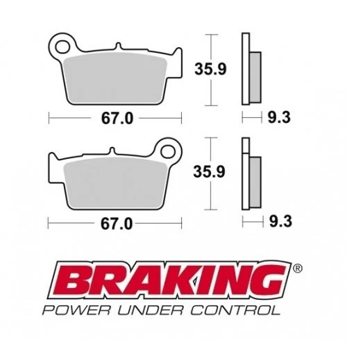 BRAKING REAR BRAKE PADS SINTER for TM 300 EN 2005 2006 2007 2008 2009 - Image 1 of 1