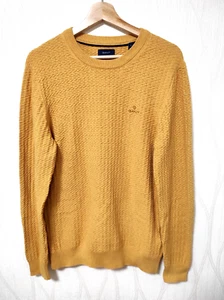 GANT Men's Cotton Sweater Pullover  Size S mustard color - Picture 1 of 9