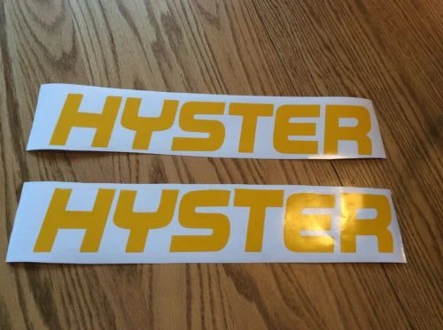 Hyster Decal Vinyl Yellow Decals Forklift Decal Set of 2