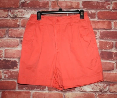 Pantalones Cortos De Colección Hunt Club Para Mujer Talla 12 Naranja Melocotón Pierna Ancha Plisados Informales Años 90 Foto 1 de 4