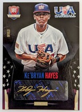 🔥 2014 Panini USA KE'BRYAN HAYES Black Gold AUTO Autograph Rookie /49 MINT 🔥