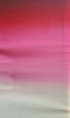 Red to Palest Pink Ombre Silk Chiffon -No Stretch -  GORGEOUS! - Image 1 of 2