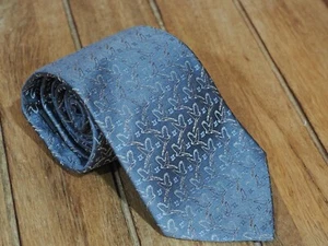 Cravatta Celene Paris recente grigio argento stravagante seta Italia - Foto 1 di 4